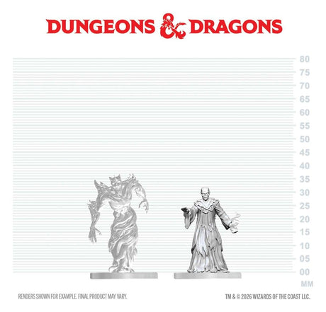 Dungeons & Dragons Nolzur's Marvelous Miniatures Unpainted Miniature Ghast Gravecaller & Wraith 14 cm