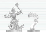 Dungeons & Dragons Nolzur's Marvelous Miniatures Unpainted Miniature Flaming Skeleton & Flameskull 14 cm