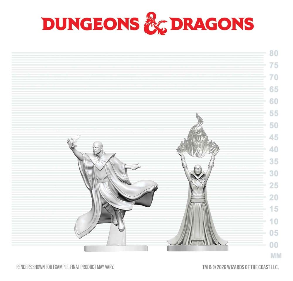 Dungeons & Dragons Nolzur's Marvelous Miniatures Unpainted Miniature Red Wizard Mage & Archmage 14 cm