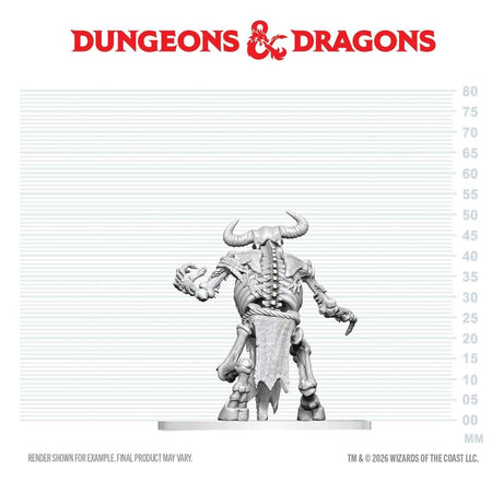Dungeons & Dragons Nolzur's Marvelous Miniatures Unpainted Miniature Minotaur Skeleton 17 cm