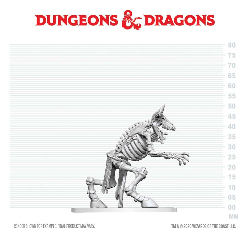 Dungeons & Dragons Nolzur's Marvelous Miniatures Unpainted Miniature Minotaur Skeleton 17 cm