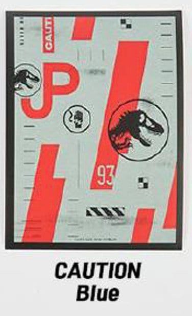 Jurassic Park TCG Card Sleeves Caution Blue 9 cm