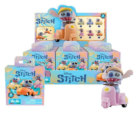 Disney Zoom Hero Pullback Vehicles with Figures Lilo & Stitch Series 2 Blind Box Display (12)