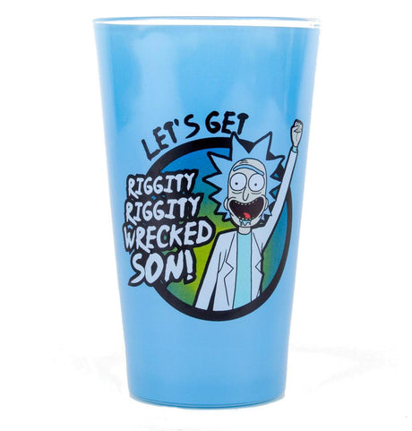 Rick And Morty Lets Get Wrecked Premium Drinking Glass