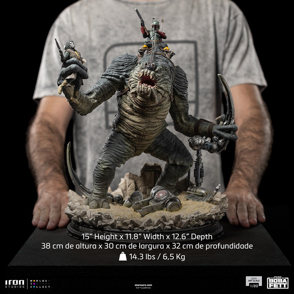 Star Wars Boba Fett And Rancor Demi 1/20 Scale Statue