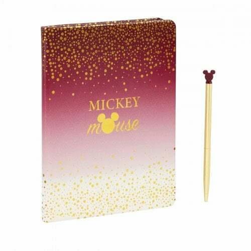 Disney Mickey Berry Glitter Notebook & Pen
