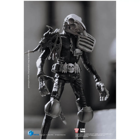Hiya Toys Judge Dredd Exquisite Mini 1:18 Scale Figure - Black and White Judge Mortis