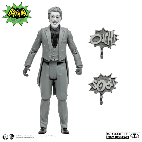 McFarlane DC Retro Batman 66 The Joker (Black & White TV Variant) 6" Action Figure