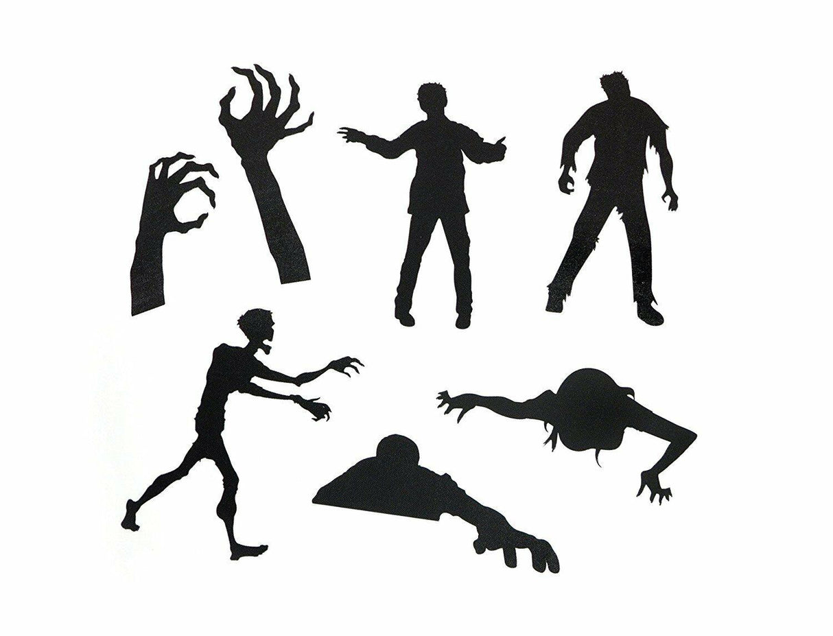 Zombie Action Peel Off Vinyl Wall/ Surface Stickers 6PK