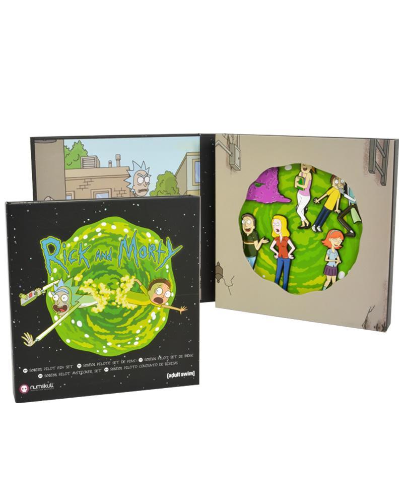 OFFICIAL RICK AND MORTY S01E01 ‘PILOT’ PIN BADGE SET