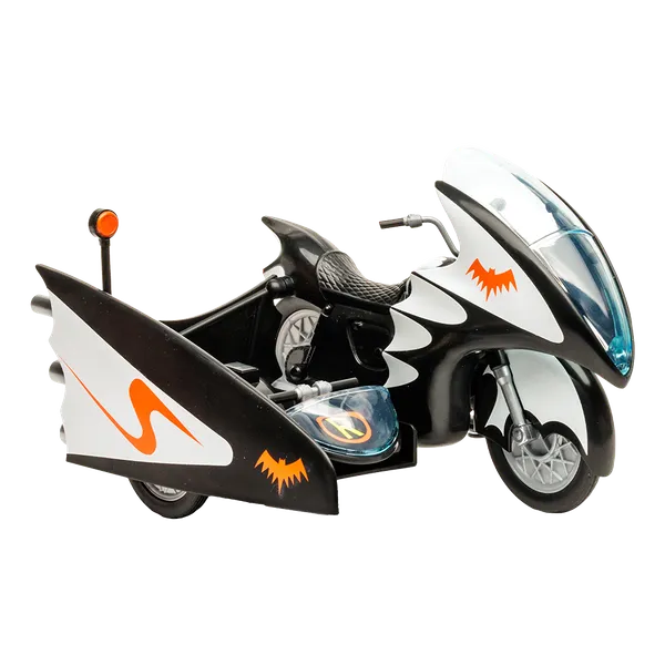 DC: Batman '66: Retro Action Figure Vehicle: Batcycle With Side Car