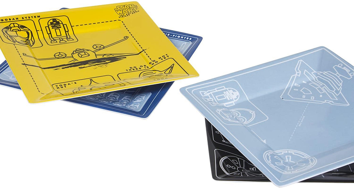 Funko Star Wars Plates, Set of 4, Multi-Colour, 20.5 x 2 x 20.5 cm
