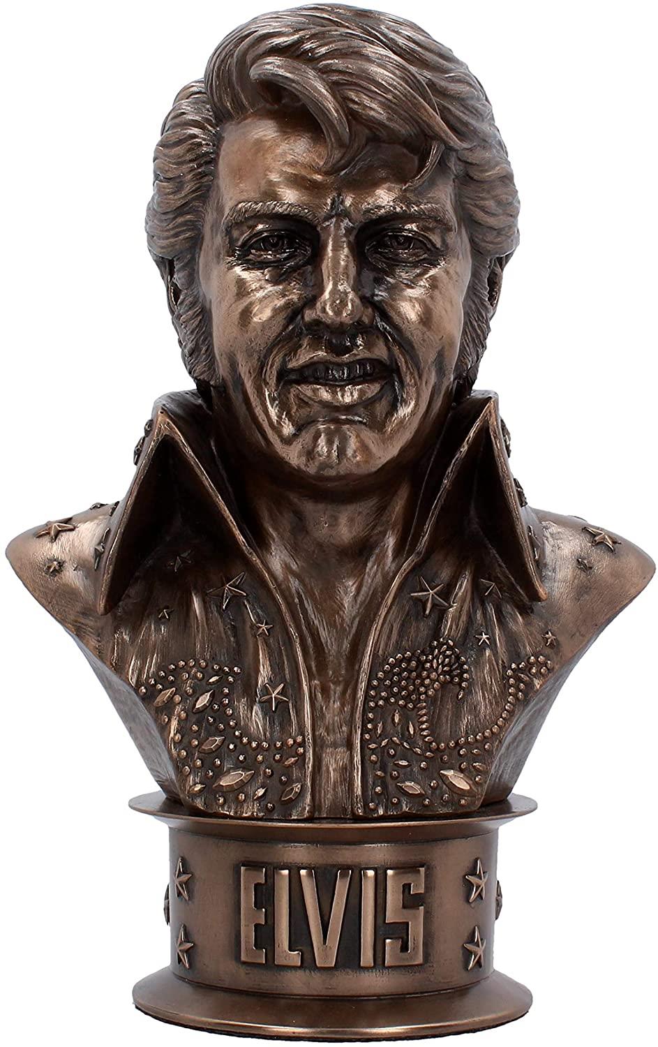 Elvis Bust Figurine 33cm Bronze Resin