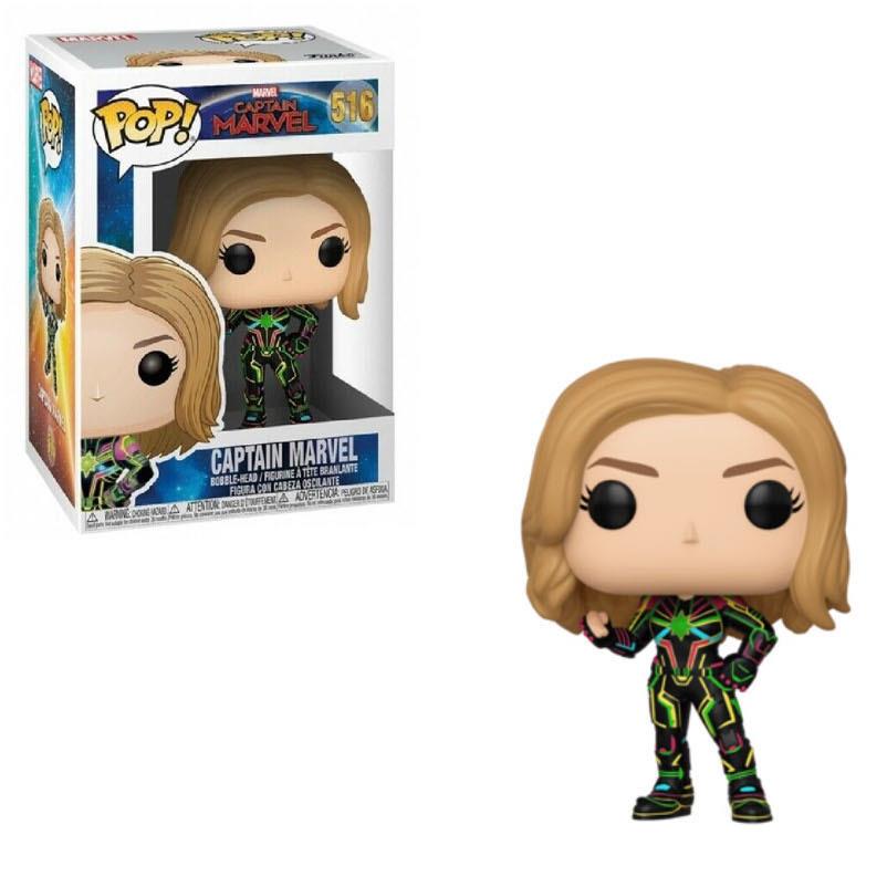 Pop Marvel Cm-Captain Marvel W/ Neon Suit Vin Figure