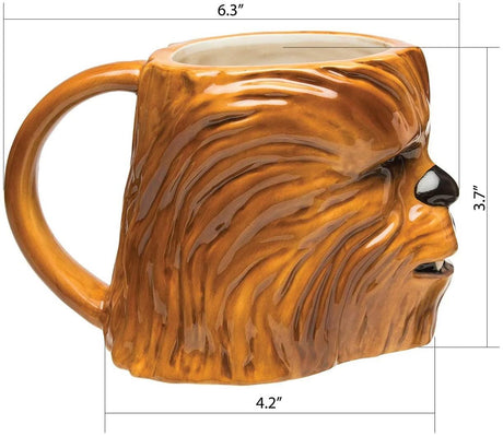 Star Wars 3D Chewbacca Character Sculpted Ceramic Collectible Stein