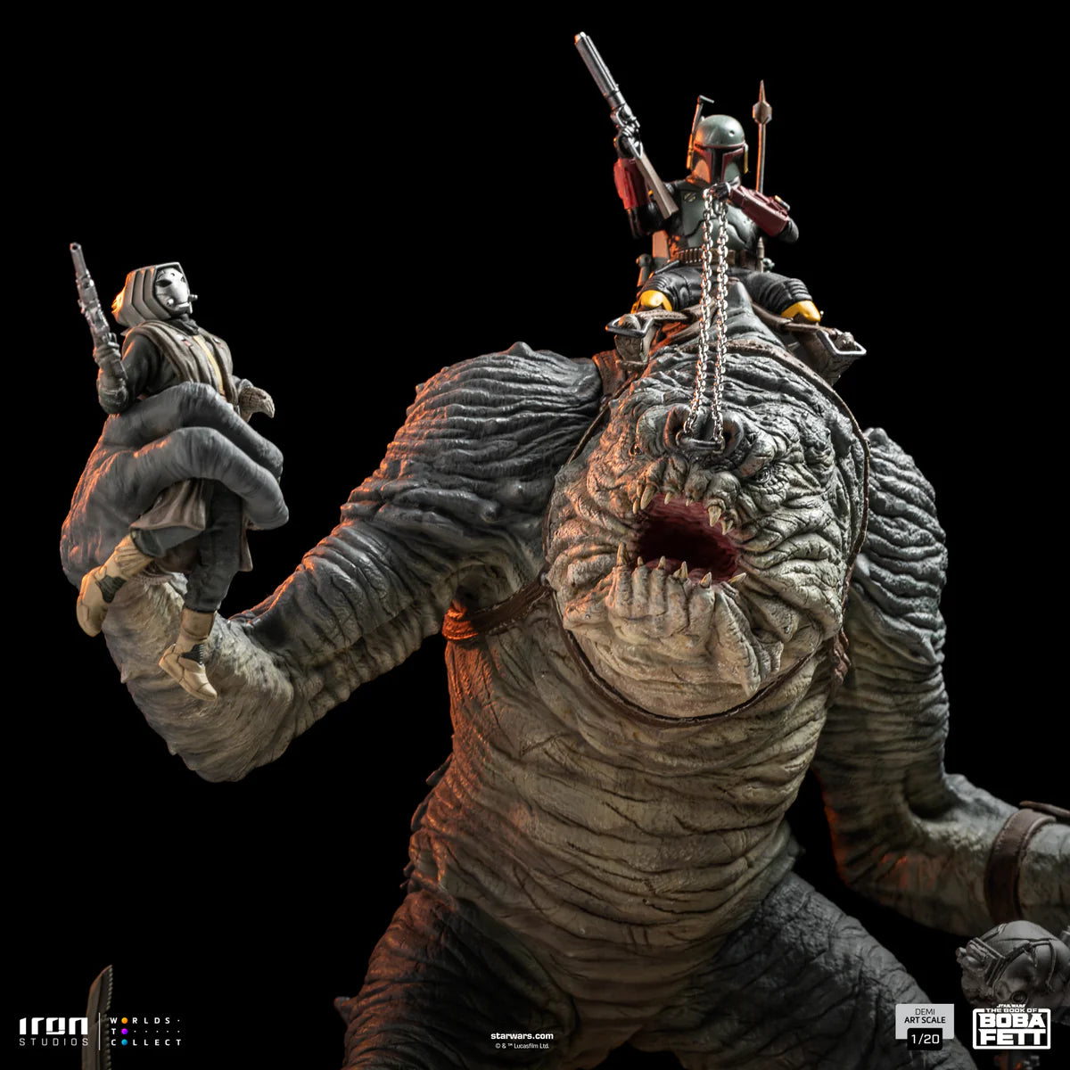 Star Wars Boba Fett And Rancor Demi 1/20 Scale Statue