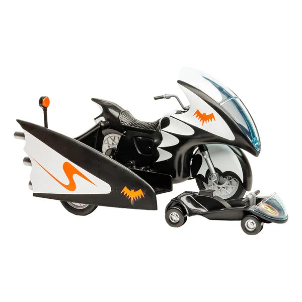 DC: Batman '66: Retro Action Figure Vehicle: Batcycle With Side Car