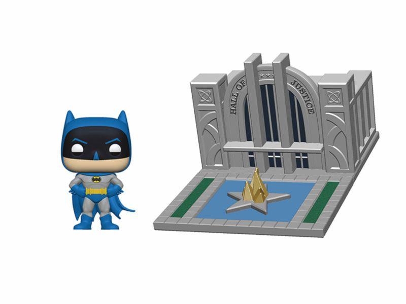 DC Comics Batman 80th POP! Town Vinyl Figure Batman  & Hall of Justice 9 cm