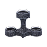 Thor's Hammer 18.5cm Tea Light Holder by Nemesis Now