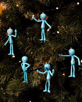OFFICIAL RICK AND MORTY MEESEEKS CHRISTMAS DECORATIONS / ORNAMENTS (12 PACK)