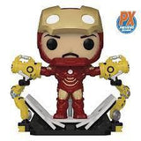PX PREVIEWS MARVEL IRON MAN MARK IV WITH GANTRY EXC DELUXE FUNKO POP! VINYL