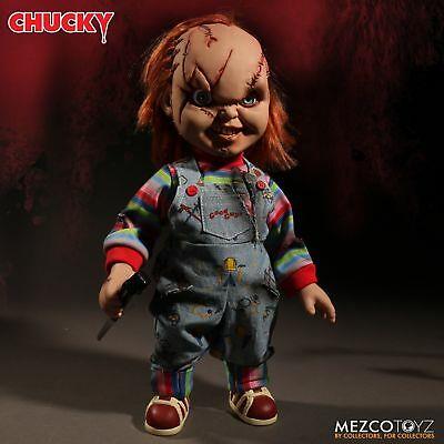 CHUCKY "SCARRED FACE" 15 INCH FIGURE WITH SOUND
