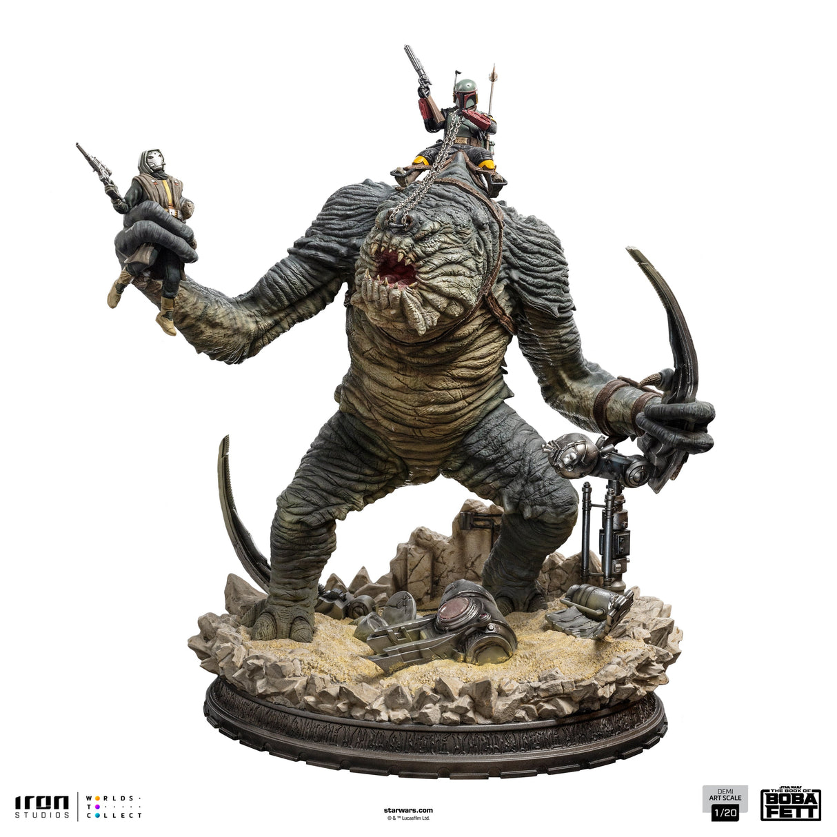 Star Wars Boba Fett And Rancor Demi 1/20 Scale Statue