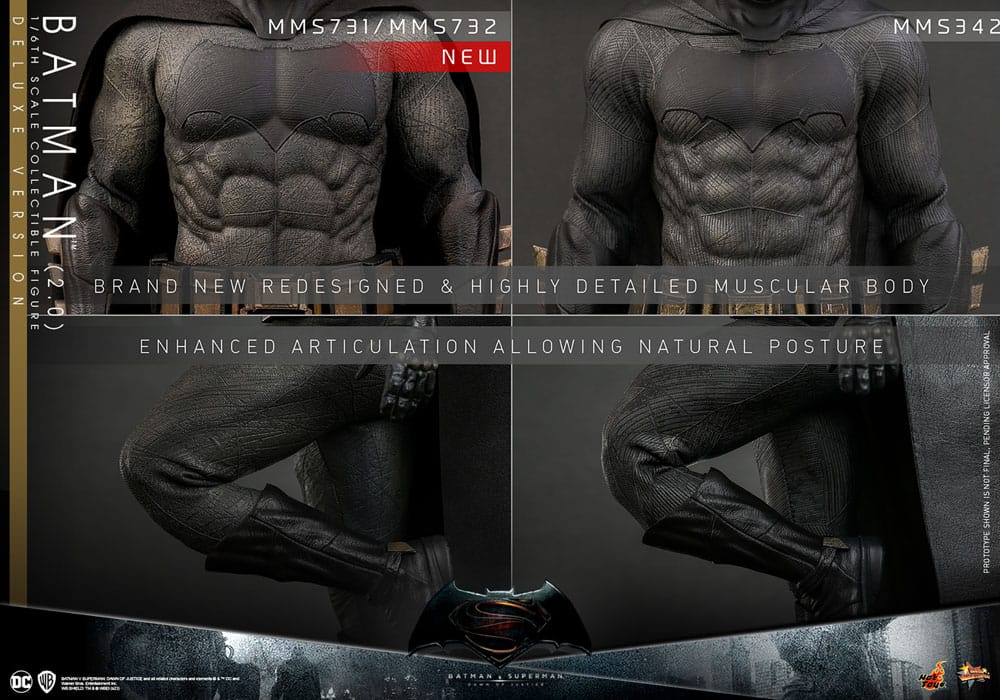 DC Comics Batman v Superman: Dawn of Justice Batman 2.0 (Deluxe Version) 32cm 1/6 Scale Movie Masterpiece Action Figure