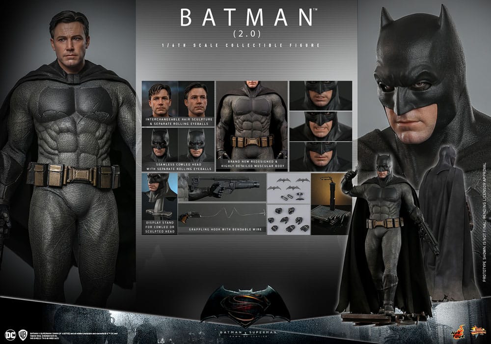 DC Comics Batman v Superman: Dawn of Justice Batman 2.0 32cm 1/6 Scale Movie Masterpiece Action Figure