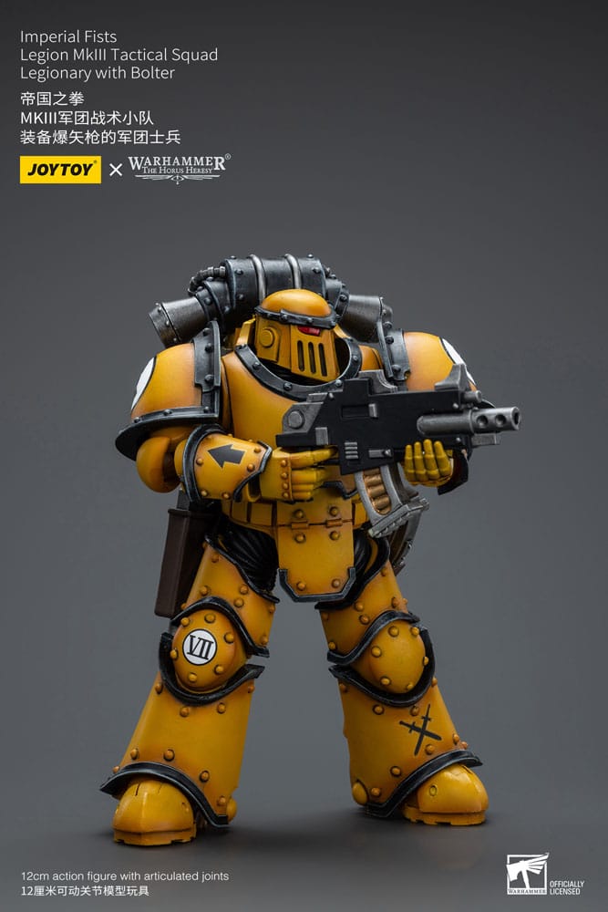 Warhammer The Horus Heresy Imperial Fists Legion MkIII Tactical Squad Legionary with Bolter 12cm 1/18 Scale Action Figure
