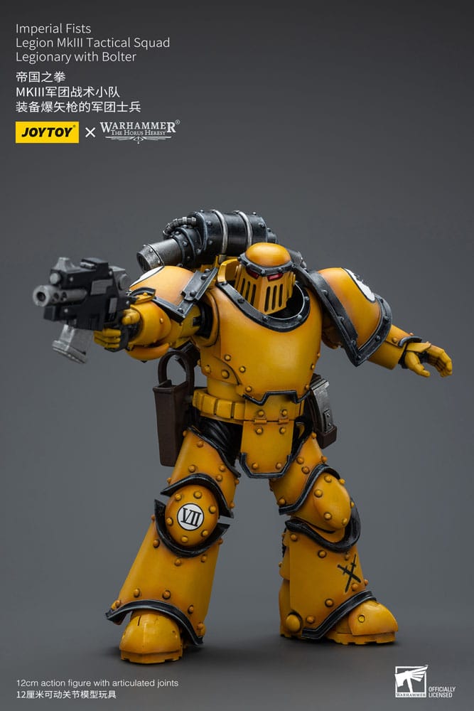 Warhammer The Horus Heresy Imperial Fists Legion MkIII Tactical Squad Legionary with Bolter 12cm 1/18 Scale Action Figure