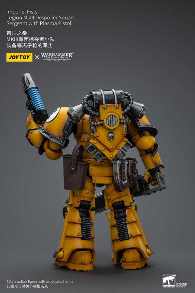 Warhammer The Horus Heresy Imperial Fists Legion MkIII Despoiler Squad Sergeant with Plasma Pistol 12cm 1/18 Scale Action Figure