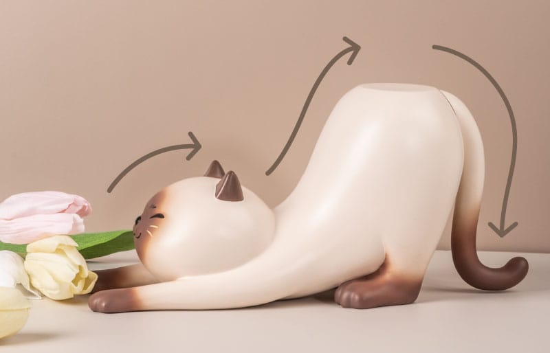 Shitaukeno Neko Siamese Cat 20cm Figure