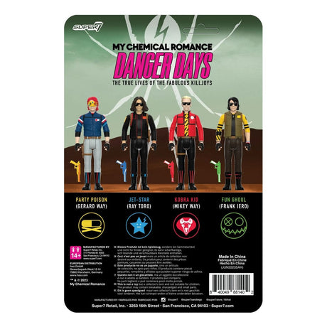 My Chemical Romance Wave 01 (Danger Days) Party Poison (Unmasked) 10cm ReAction Action Figure