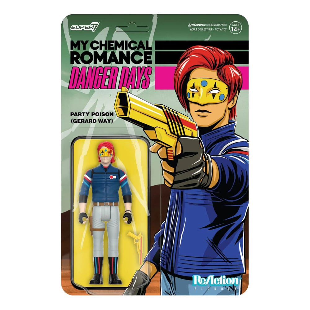 My Chemical Romance Wave 01 (Danger Days) Party Poison (Unmasked) 10cm ReAction Action Figure