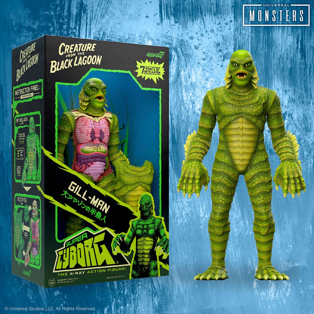 Universal Monsters Creature from the Black Lagoon (Full Color) 28cm Super Cyborg Action Figure